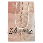 Duitse bruiloft gefeliciteerd geschenk tas medium cadeauzakje (Achterkant)