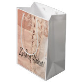 Duitse bruiloft gefeliciteerd geschenk tas medium cadeauzakje (Achterkant Gekanteld)