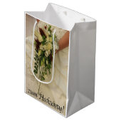 Duitse bruiloft gefeliciteerd geschenk tas medium cadeauzakje (Voorkant Gekanteld)