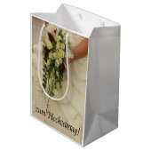 Duitse bruiloft gefeliciteerd geschenk tas medium cadeauzakje (Achterkant Gekanteld)