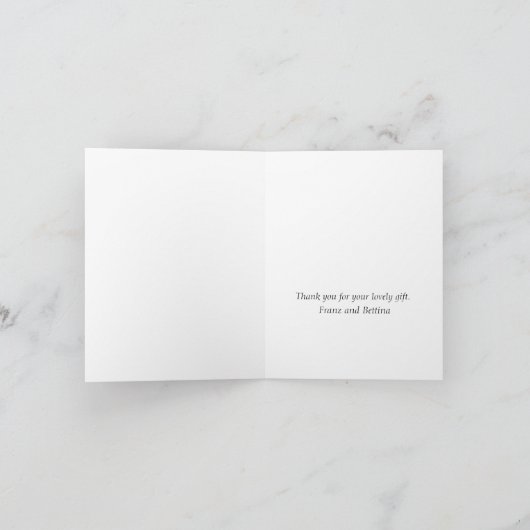 Duitse bruiloft - Hartelijk dank Bedankkaart (Binnen)