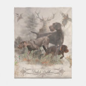 Duitse buitenloods Wirehaire Pointer Tapestry Fleece Deken (Voorkant)