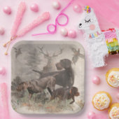 Duitse buitenloods Wirehaire Pointer Tapestry Papieren Bordje (Feest)