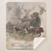 Duitse buitenloods Wirehaire Pointer Tapestry Sherpa Deken (Voorkant)