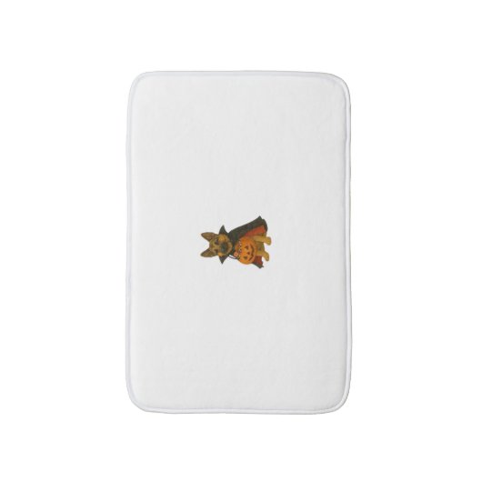 Duitse Bulldog Halloween Hond in Vampier Kostuum W Badmat (Voorkant Verticaal)