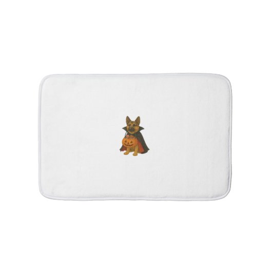 Duitse Bulldog Halloween Hond in Vampier Kostuum W Badmat (Voorkant)