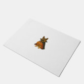 Duitse Bulldog Halloween Hond in Vampier Kostuum W Deurmat (Schuin)