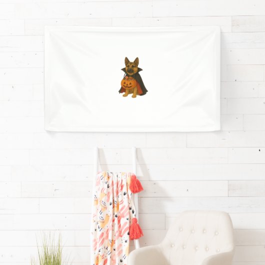 Duitse Bulldog Halloween Hond in Vampier Kostuum W Spandoek (Insitu)