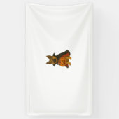 Duitse Bulldog Halloween Hond in Vampier Kostuum W Spandoek (Verticaal)