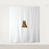 Duitse Bulldog Halloween Hond in Vampier Kostuum W Wandkleed (Voorkant)