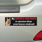 Duitse Bumpersticker Honor Student Shepherd (Op auto)