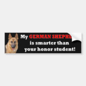Duitse Bumpersticker Honor Student Shepherd (Voorkant)