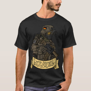 Duitse Bundeswehr Soldaat Strijdkrachten van Duits T-shirt