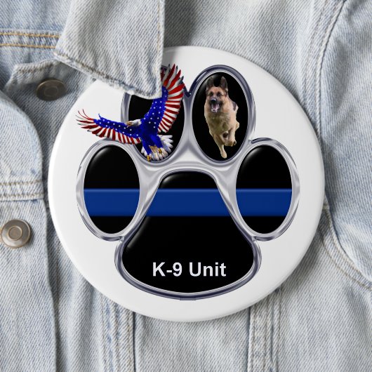 Duitse Button Shepherd Thin Blue Line (In situ)