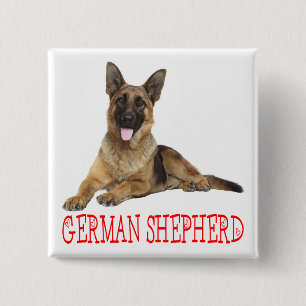 Duitse Button van Shepherd Puppy Dog Red Love Pin