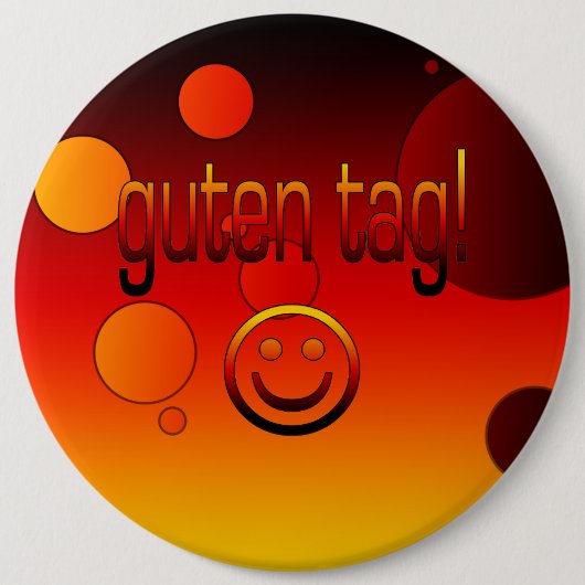 Duitse cadeaus : hallo/Guten Label Face Ronde Button 6,0 Cm (Voorkant)