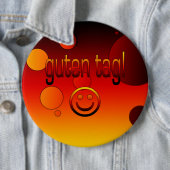Duitse cadeaus : hallo/Guten Label Face Ronde Button 6,0 Cm (In situ)
