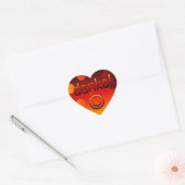 Duitse cadeautjes : bedankt / Danke Face Hart Sticker (Envelop)