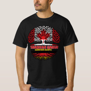 Duitse Canadese vlag voor boomstammen in Canada T-shirt