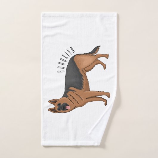 Duitse cartoon herder bad handdoek (Handdoek)