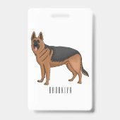 Duitse cartoon herder badge (Achterkant)