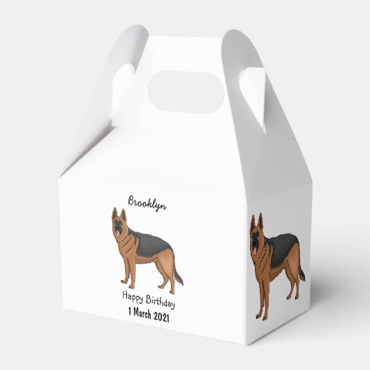 Duitse cartoon herder bedankdoosjes (Achterkant)