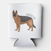 Duitse cartoon herder blikjeskoeler (Voorkant)