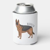 Duitse cartoon herder blikjeskoeler (Blikje Achterkant)