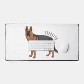Duitse cartoon herder bureaumat (Keyboard & Muis)