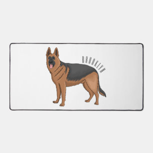 Duitse cartoon herder bureaumat