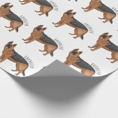 Duitse cartoon herder cadeaupapier (Hoek)