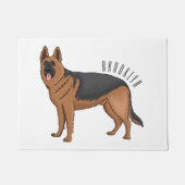 Duitse cartoon herder deurmat (Voorkant)