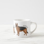 Duitse cartoon herder espresso kop (Rechts)