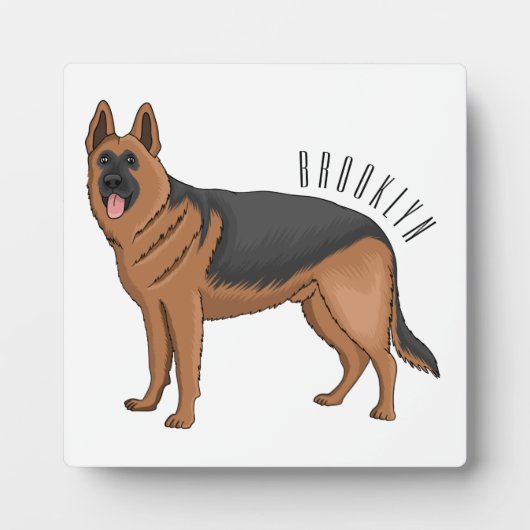 Duitse cartoon herder fotoplaat (Voorkant)