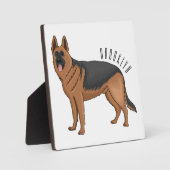 Duitse cartoon herder fotoplaat (Voorkant)