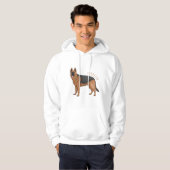 Duitse cartoon herder hoodie (Voorkant volledig)