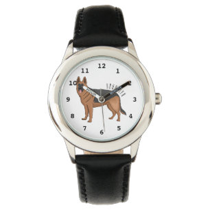 Duitse cartoon herder horloge