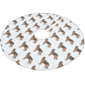 Duitse cartoon herder kerstboom rok (Gekanteld)