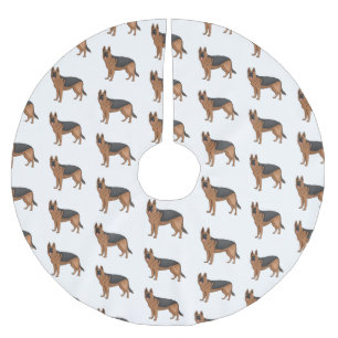 Duitse cartoon herder kerstboom rok
