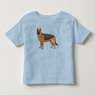 Duitse cartoon herder kinder shirts