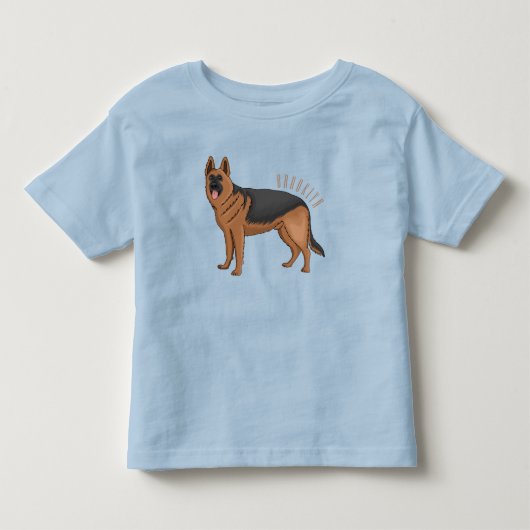 Duitse cartoon herder kinder shirts (Voorkant)