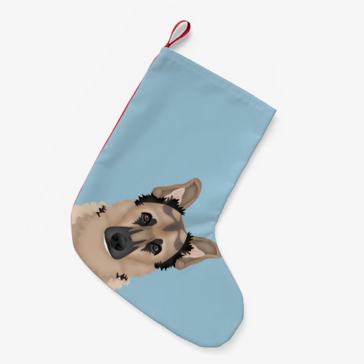 duitse cartoon herder kleine kerstsok (Voorkant (Hangend))