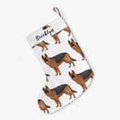 Duitse cartoon herder kleine kerstsok (Achterkant (Hangend))