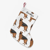 Duitse cartoon herder kleine kerstsok (Voorkant (Hangend))