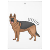 Duitse cartoon herder klembord (Achterkant)