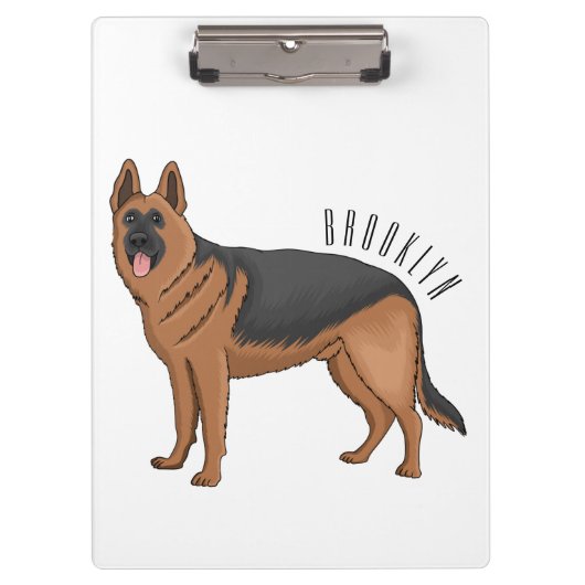 Duitse cartoon herder klembord (Voorkant)
