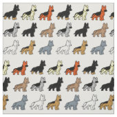 duitse cartoon herder kleuren stof (Swatch)