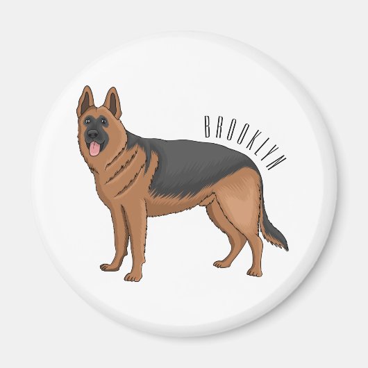 Duitse cartoon herder magneet (Voorkant)