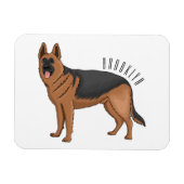 Duitse cartoon herder magneet (Horizontaal)
