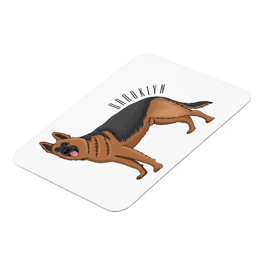 Duitse cartoon herder magneet (Linkerzijde)